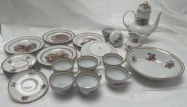 Vintage DDR Kaffeeset - 22-teilig mit Goldverzierung