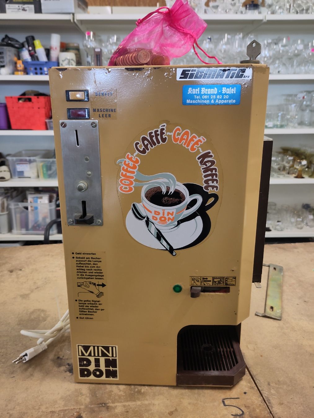 Altro per Gastronomia & Hotel: Retro Kaffeautomat Maschine " Mini Din Don" – Difettoso da Pratteln venduto da Cartonsducoeur_bl