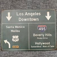 Los Angeles Metal Art Schild