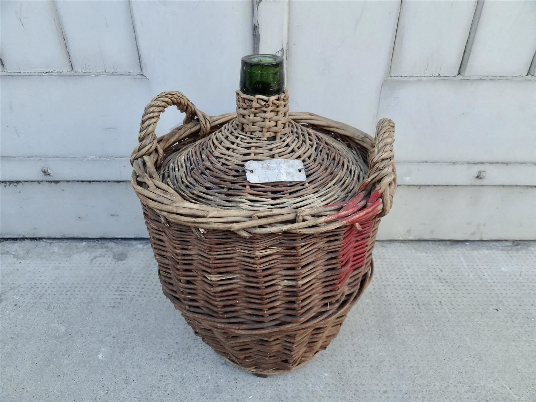 Flaschen: alte Korbflasche geeeicht 7.5 Liter 1950 – Neu und originalverpackt aus Kerzers von Flaschenposten 1