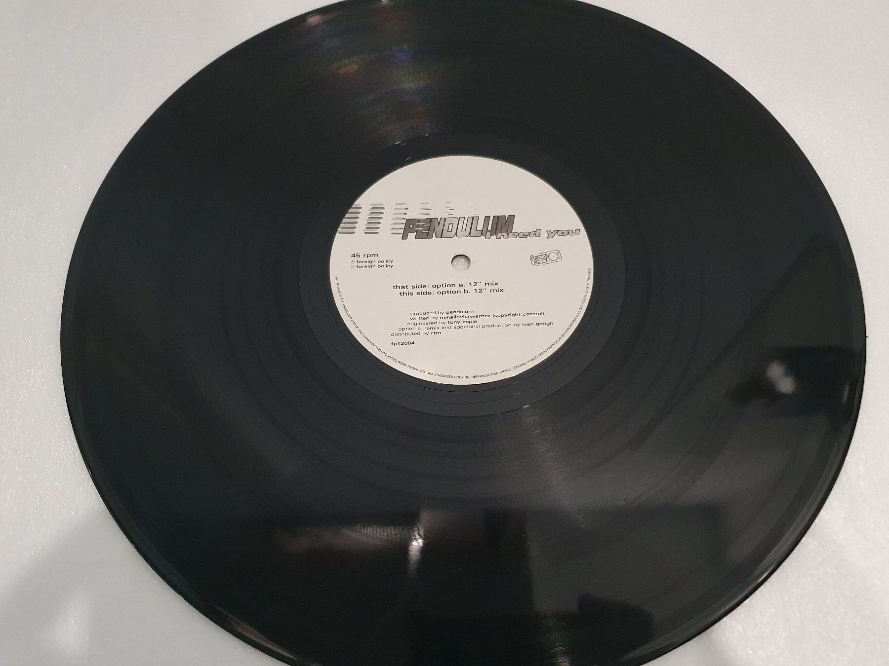 Schallplatten: Pendulum – I Need You ( Progressive Trance ) – Gebraucht aus Uster von Vinyl-Leidenschaft 2