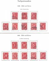 1938 Portomarken zwei Sätze Nr.54-61 X & Z gest.ʘ, KP 75.-