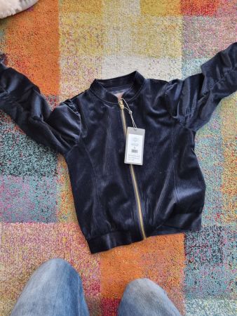 Samtjacke 140 neu dunkelblau