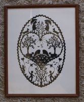 Original - Scherenschnitt, MG, Kinder, Schafe, Herz, Schirme
