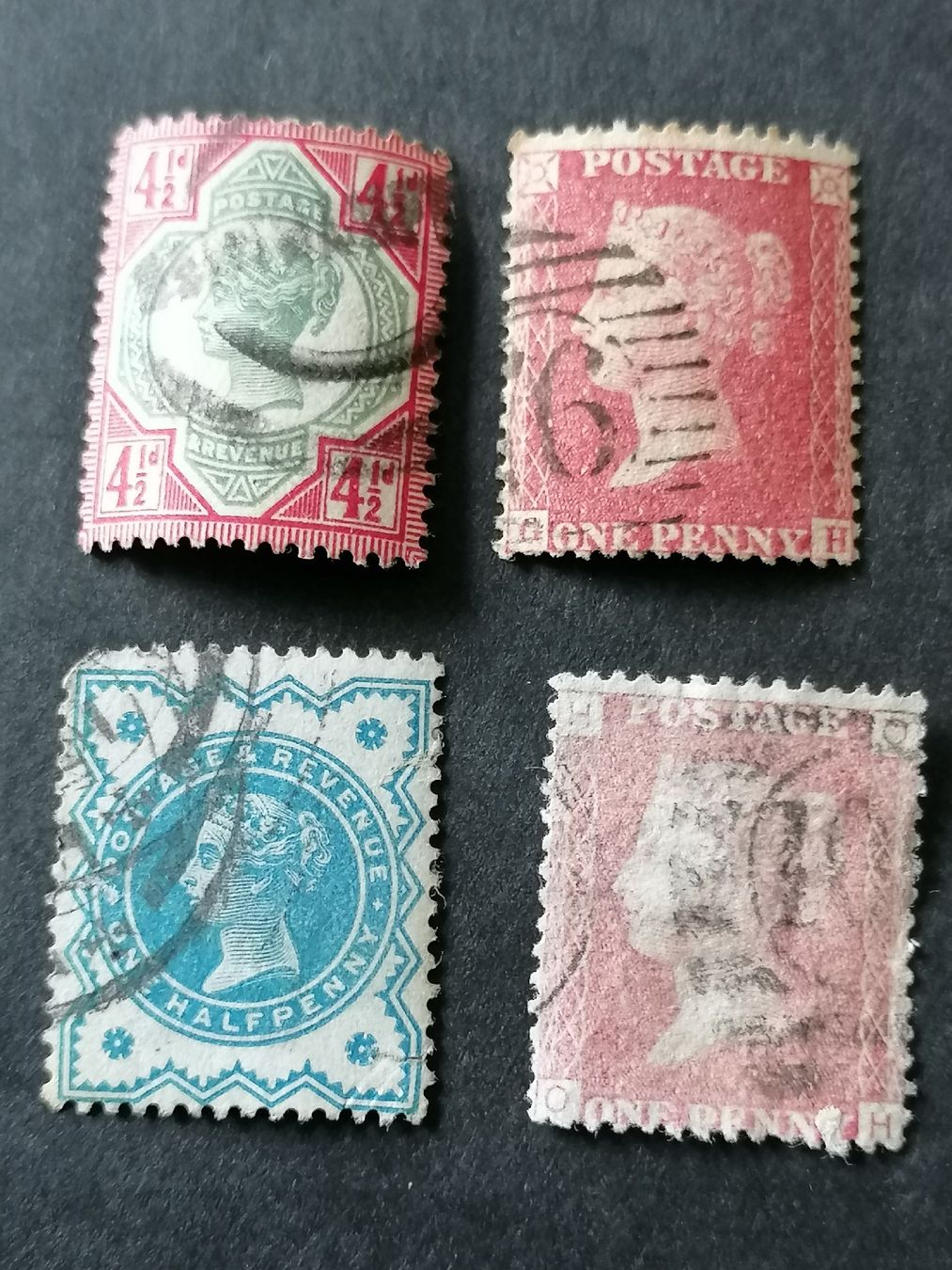 Alle Briefmarken: 4mal QV 1856-81  – Gebraucht aus Happerswil von tschergi