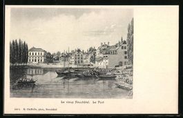Künstler-AK Neuchâtel, Le Port