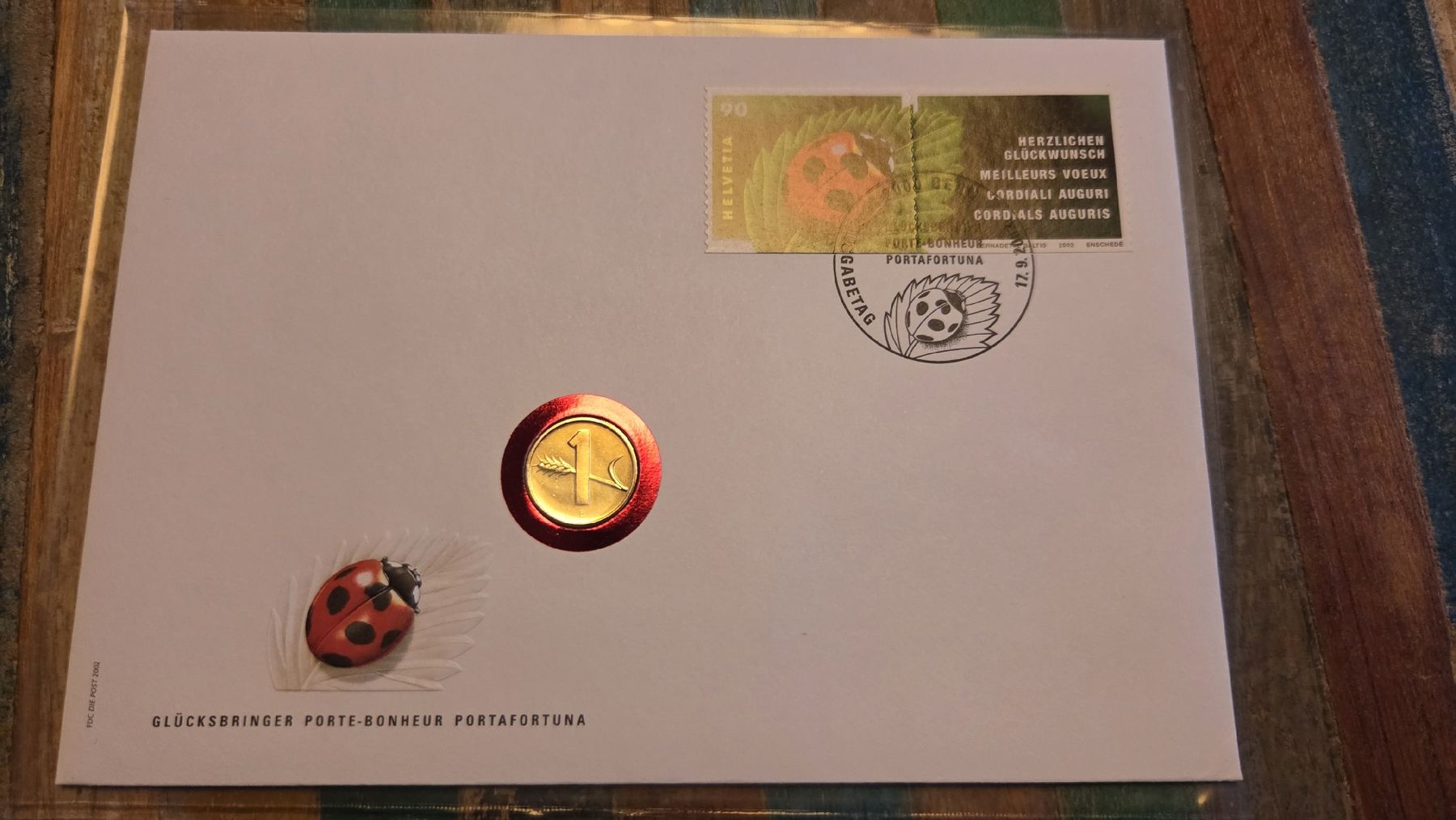 Tutti le monete: 2002 FDC Glücksbrief – Usato da Arni AG venduto da Moth68