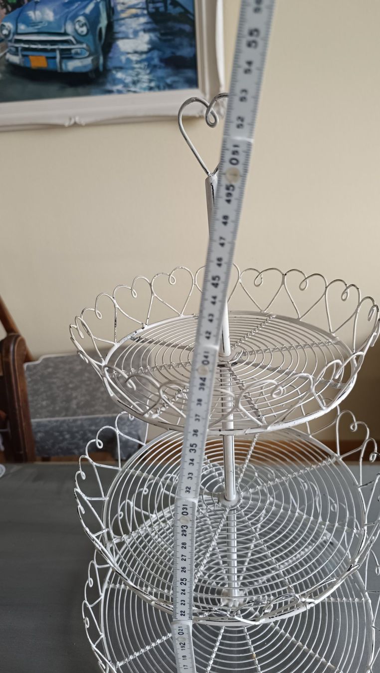 Scaffali: Shabby chic dreier etagere Draht – Usato da Zürich venduto da Jul69 3