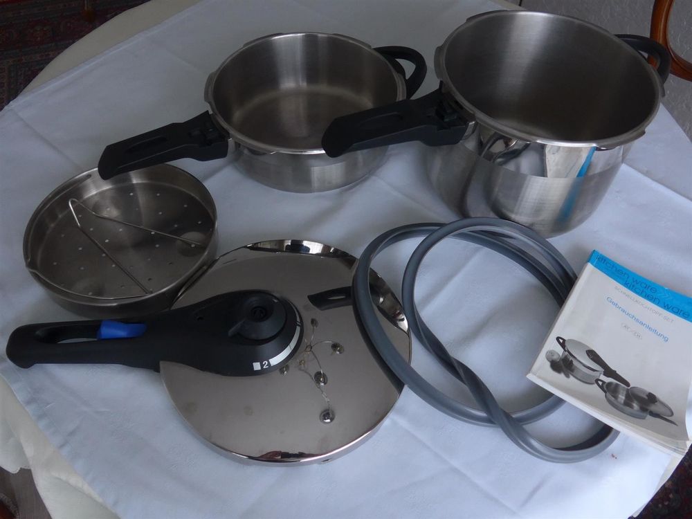 MARMICOC Schnellkochtopf-Set Cocotte Duo - 6L + 3L Edelstahl Für Gesundes Kochen