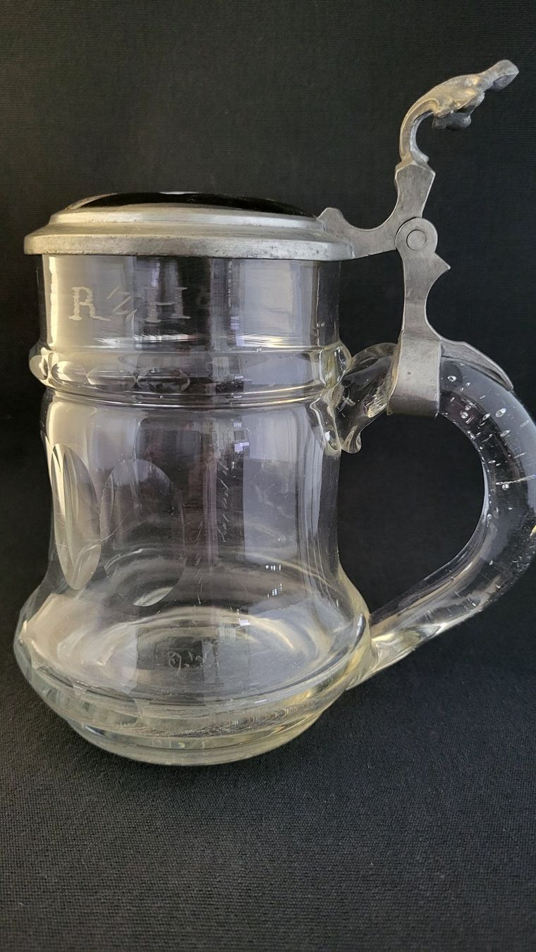 Bicchieri: Antiker Bierkrug mit Original-Malerei – Usato da Basel venduto da spinne02 3