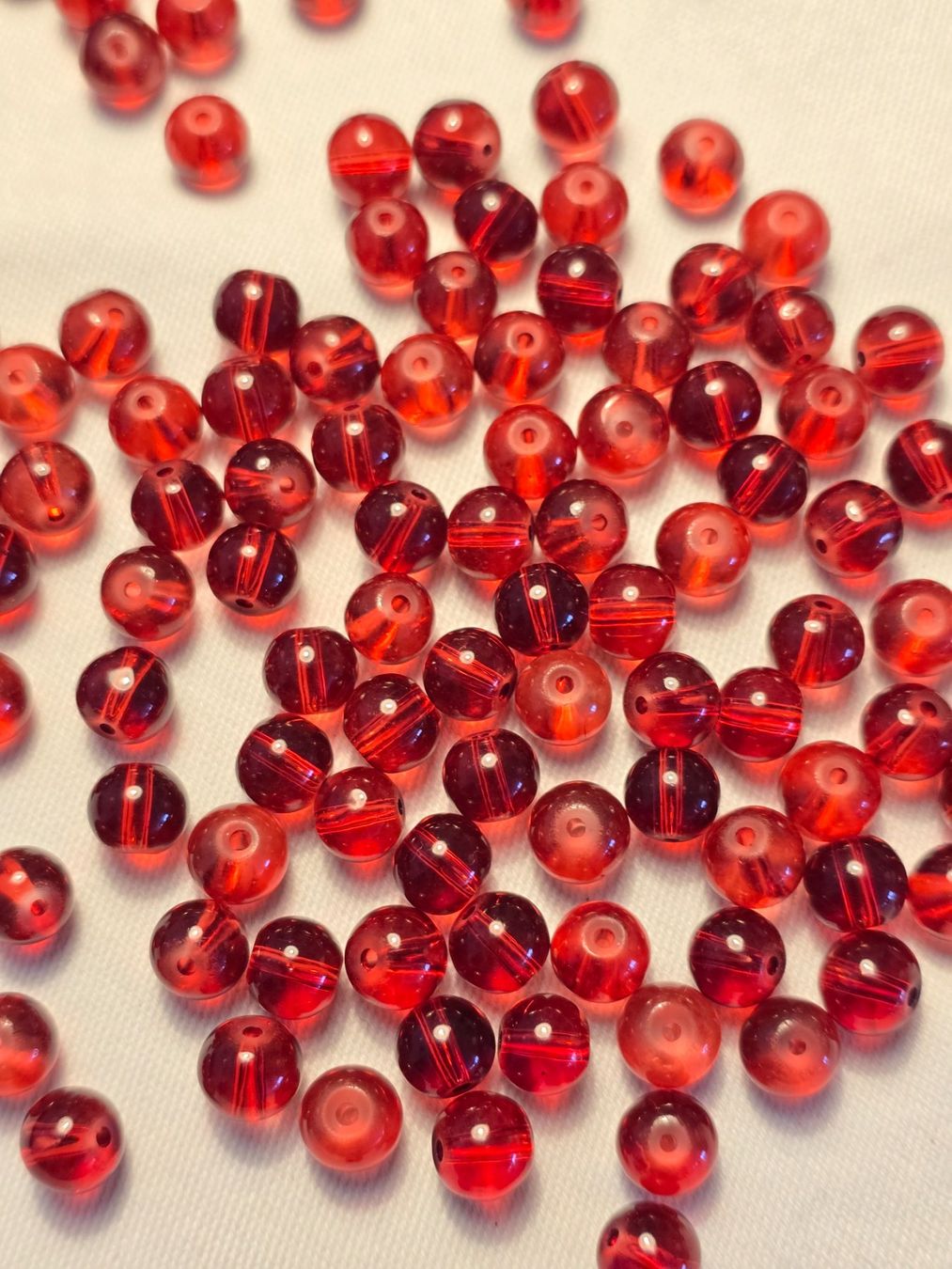 Perle (finte): 60x  Glasperlen 8mm, neu – Nuovo (secondo la descrizione) da Basel venduto da Galia2001