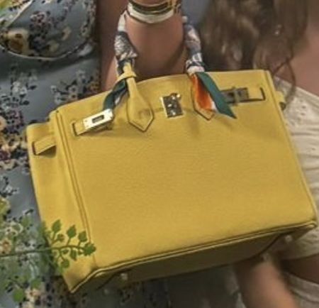 Handtasche Hermes Birkin Bag gelb neuwertiger Zustand
