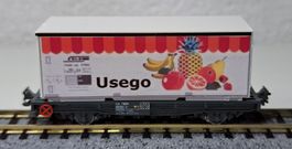 RhB Güterwagen mit Container Usego Kato Spur N