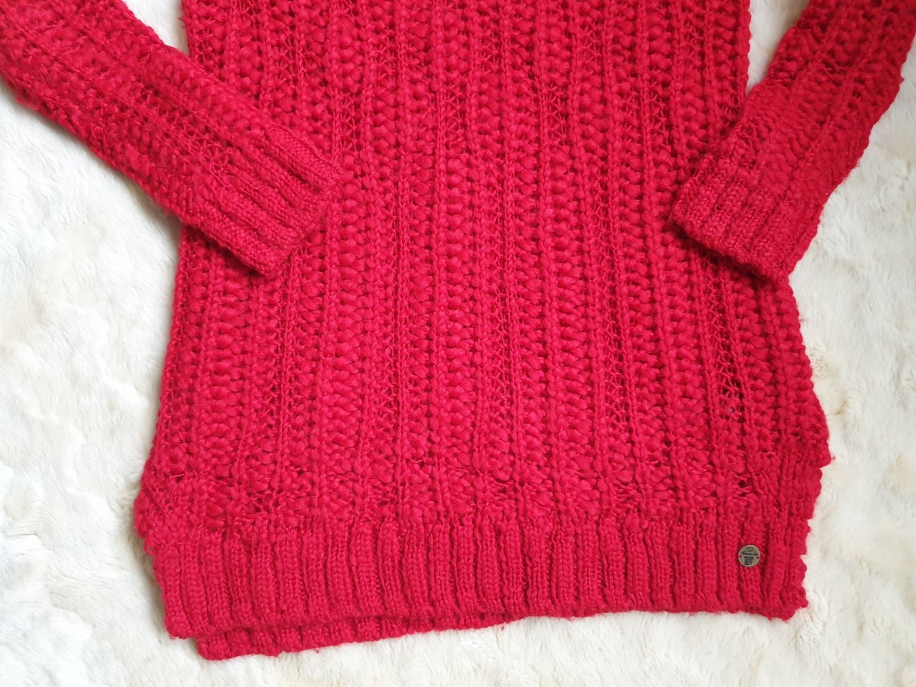 Maglioni & Felpe: DEPT LONGPULLI PULLOVER XS S ROT WOLLE 36 34 STRICKPULLI TOP – Usato da Elsau venduto da the-colorful-side 9