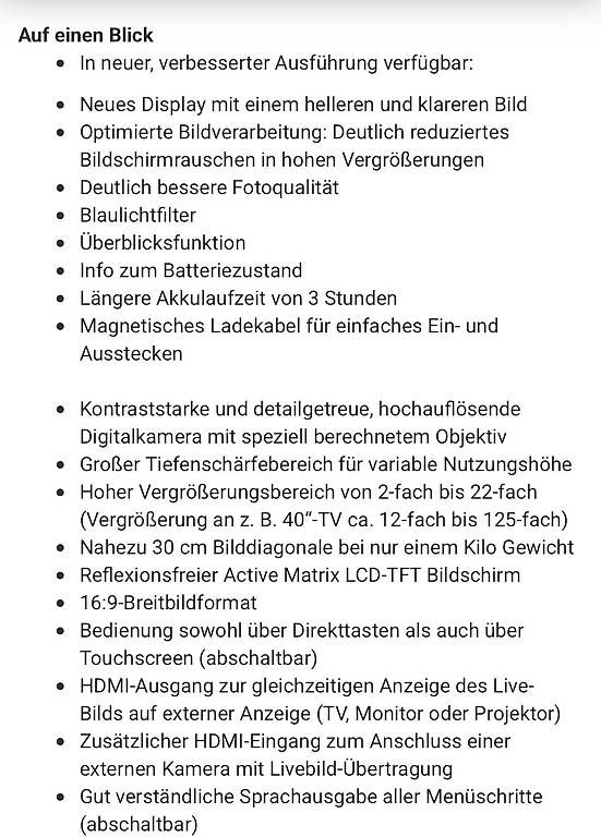Monitor: mobile Lesehilfe Bildschirmlesegerät – Usato da Frutigen venduto da Ohoogerduijn 2