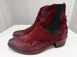 Pantanetti Chelsea Western Boots Bordeaux Rot Gr. 39,5