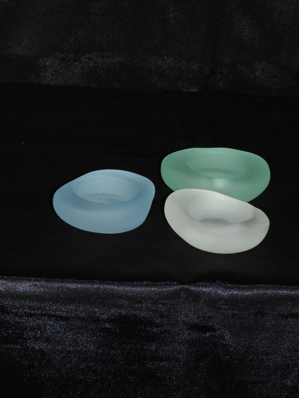 Partylite Portacandele: Teelichthalter Meeresglas Trio – Nuovo e nell'imballaggio originale da Schwarzenegg venduto da istegmann 1