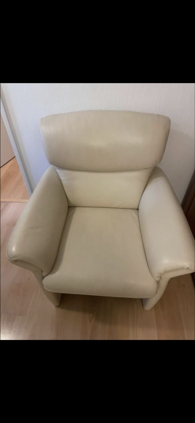 Poltrone: Gemütlicher Ledersessel, Elfenbein - Top – Usato da Bettwiesen venduto da mic_9595
