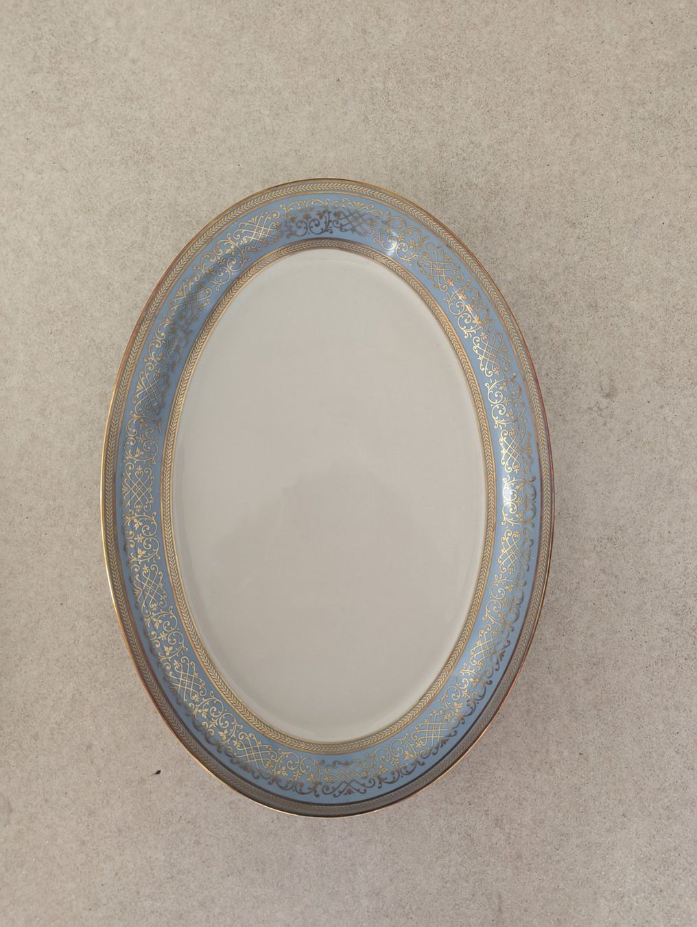 Piatti di portata: Servierplatte Blau/Gold ca. 33,5 cm – Usato da Luzern venduto da Swetnova