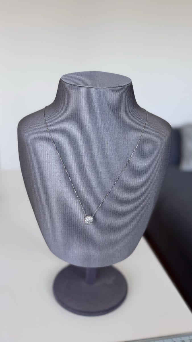 Ketten: Elegant silver necklace with brilliant – Neu (gemäss Beschreibung) aus Stäfa von Pandorasbox2021