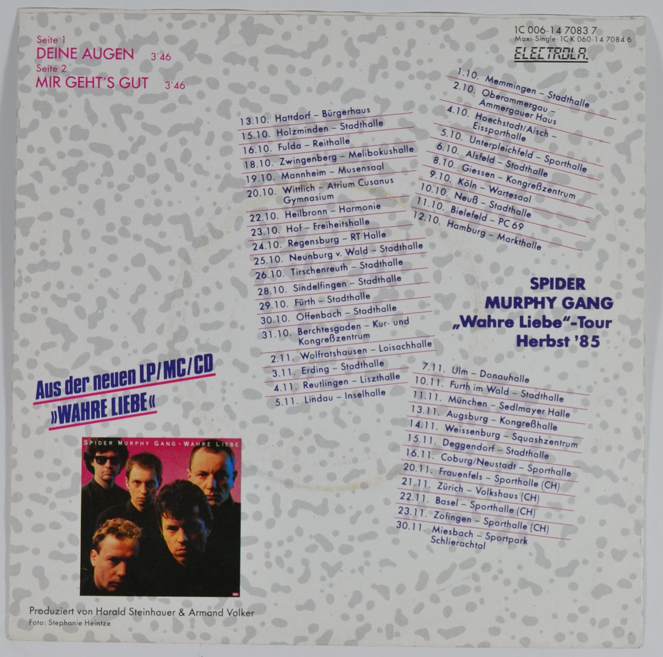 Dischi in vinile: Single: SPIDER MURPHY GANG  - Deine Augen – Nuovo (secondo la descrizione) da Frenkendorf venduto da Yard-Sale-2000 1