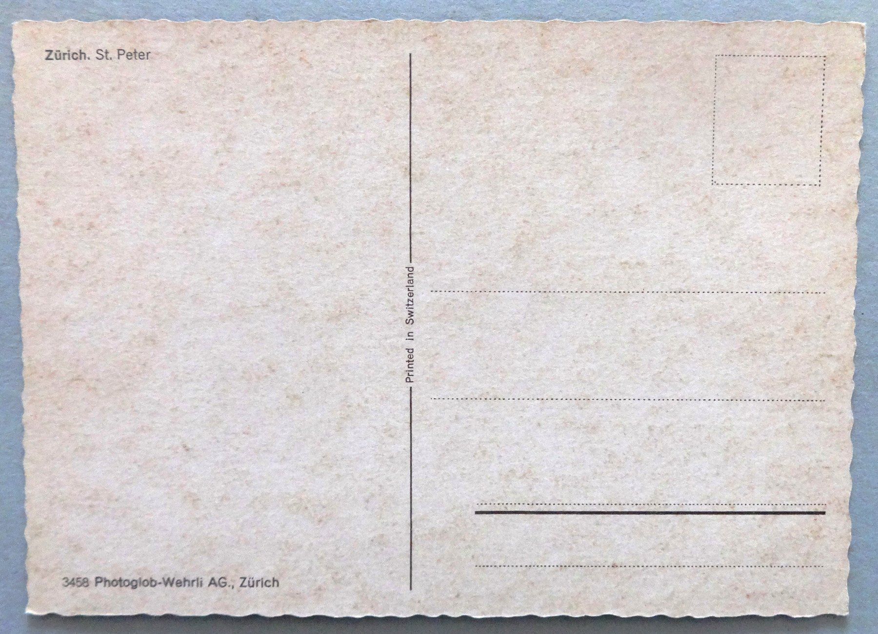 Cartes postales: Zürich, St. Peter – D'occasion à Fétigny par Billy2miny 1