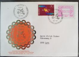 AB11) ATM, Nr. 1.II, Sonderbrief mit Sonderstempel Selten!!
