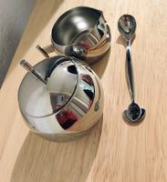 Alessi sucrier, crémier et cuillère .