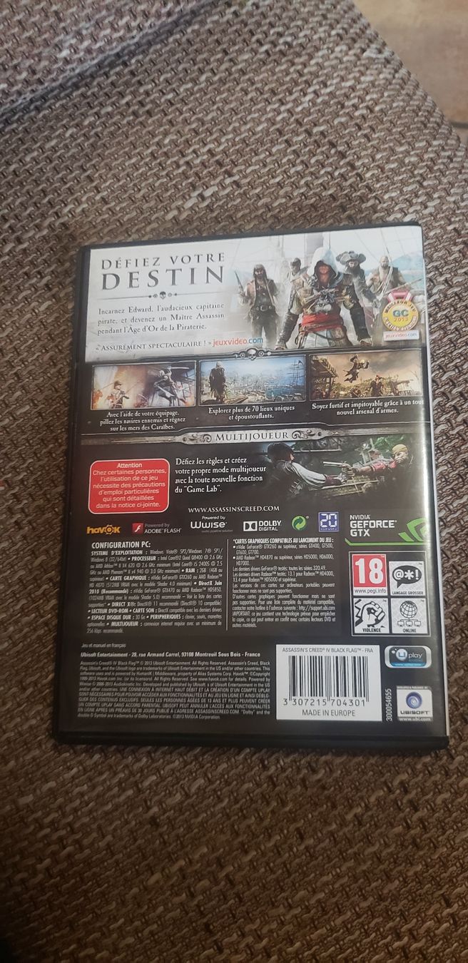 Jeux: Jeu Pc Assassin's creed Black flag – Neuf (Voir description) à Le Séchey par Jill93 1