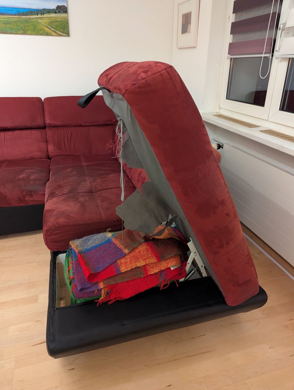 Conforama Sofas: Sofa: Conforama Speedway - Rot - Ecksofa & Bettsofa – Gebraucht aus Winterthur von eoi_wcn2 3
