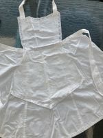 ROMANTISCHE KOCHSCHÜRZE VINTAGE ca. 40er JAHRE BAUMWOLLE