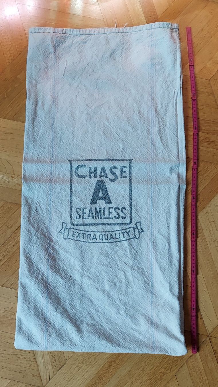 Tessuti: Vintage Baumwoll-Leinensack "CHASE Seamless Extra Quality" – Usato da Thalheim venduto da silvara01
