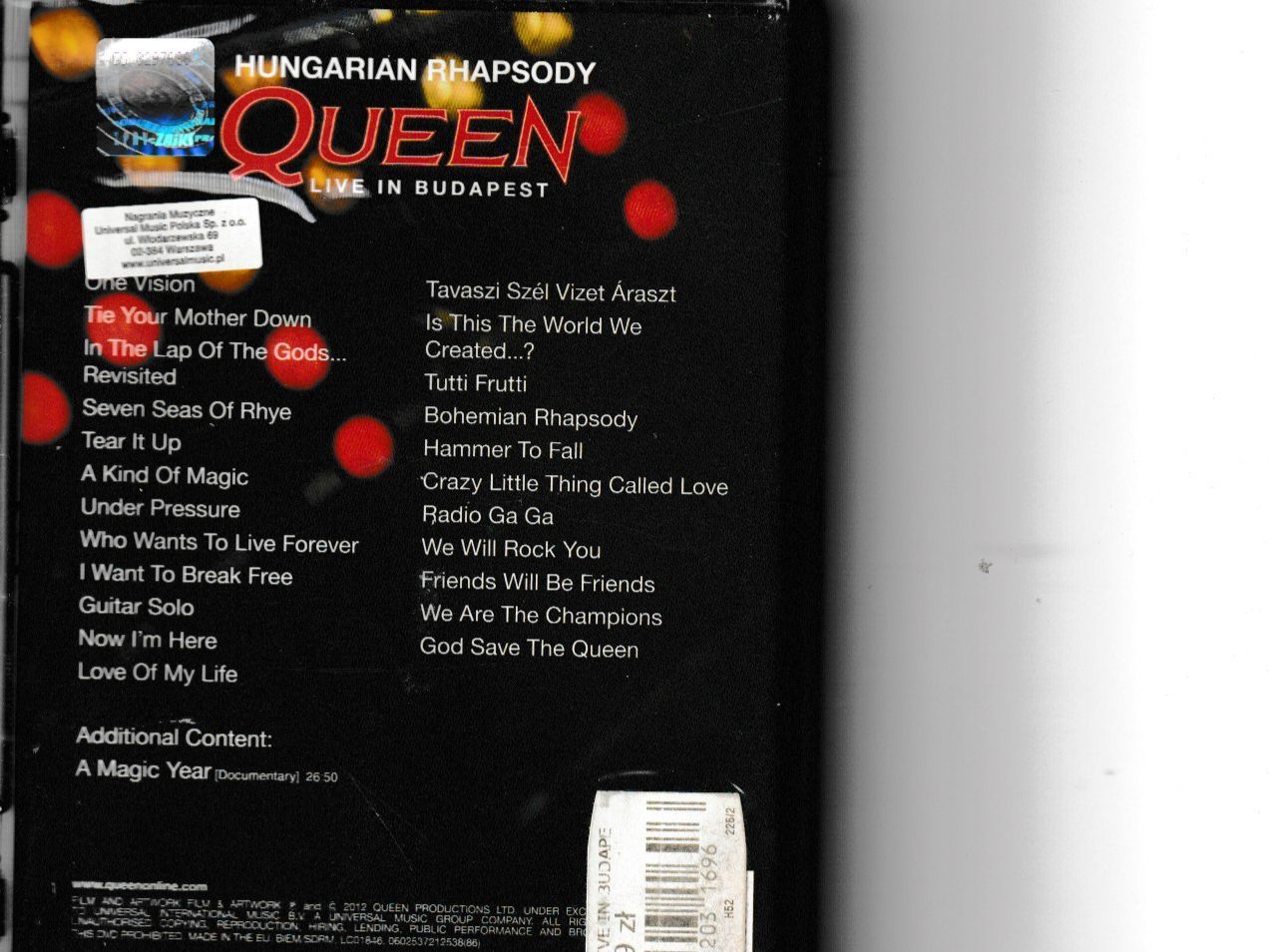 Tutti i DVDs: Queen - Live in Budapest – Usato da Chur venduto da zowie72 1