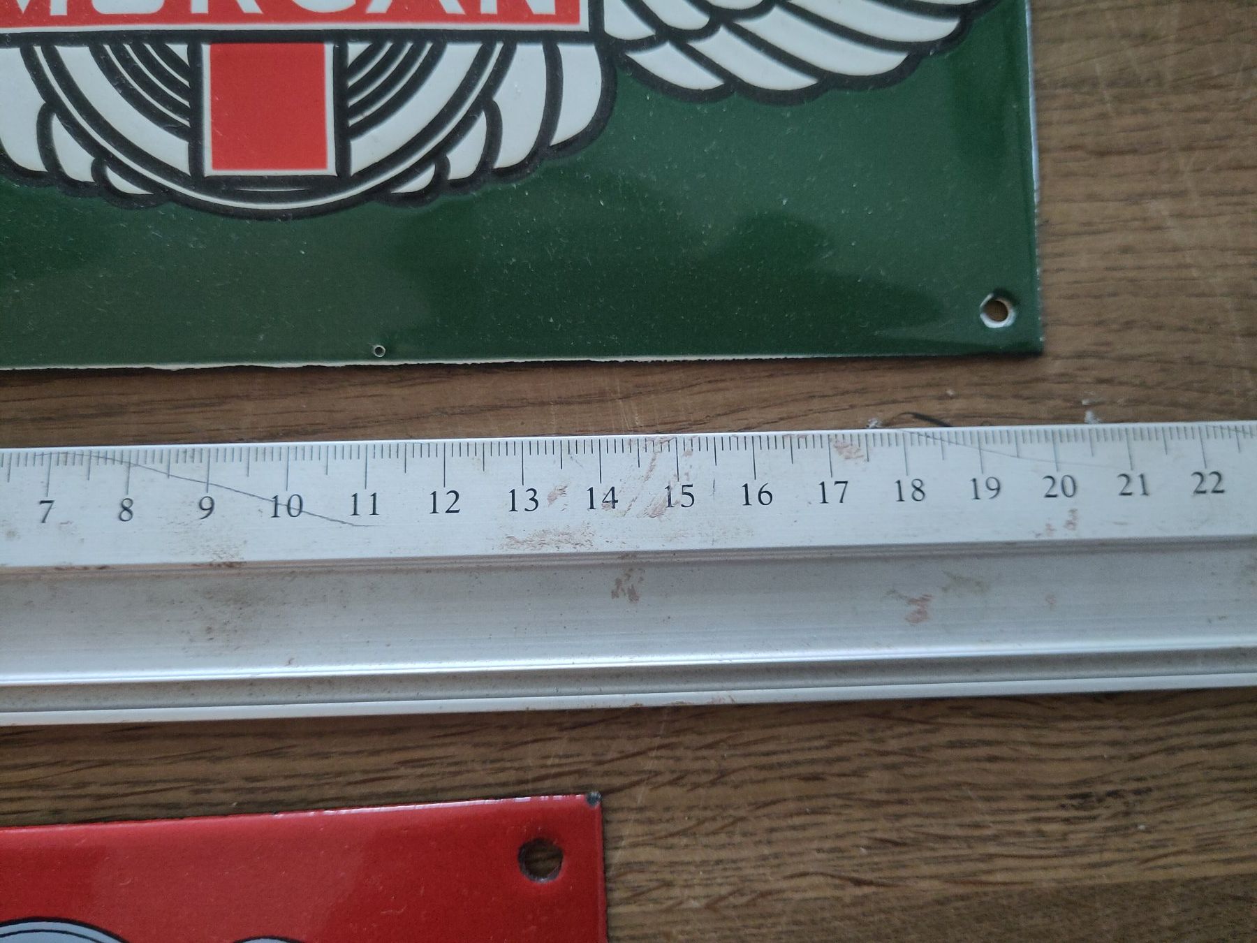 Insegne: Emaille Schilder Morgan – Usato da Weesen venduto da Roge2 4