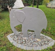 Elefant aus Beton - Gartenskulptur Handgemacht!