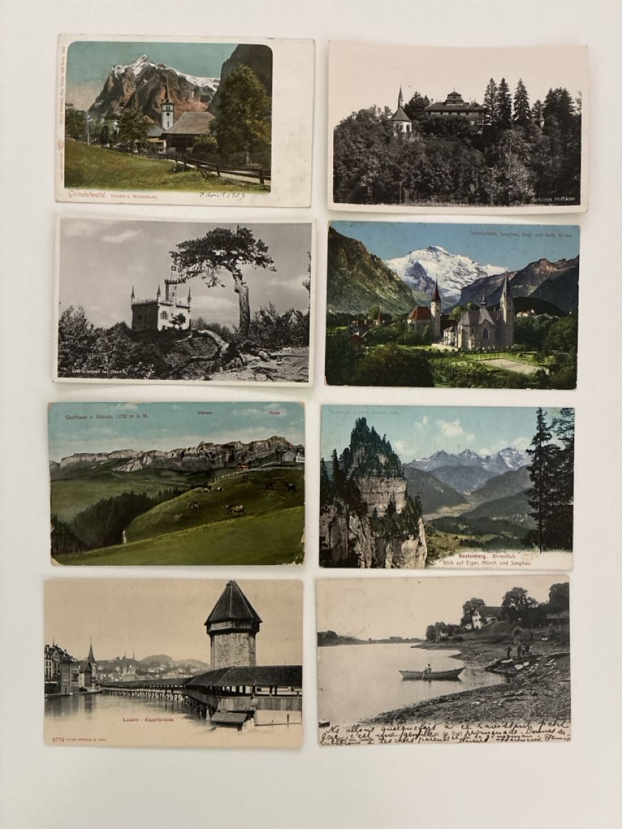 Cartoline postali: 15 Ansichtskarten Schweiz Überraschungs Paket 82 – Usato da Oftringen venduto da Cla.vD.74 2