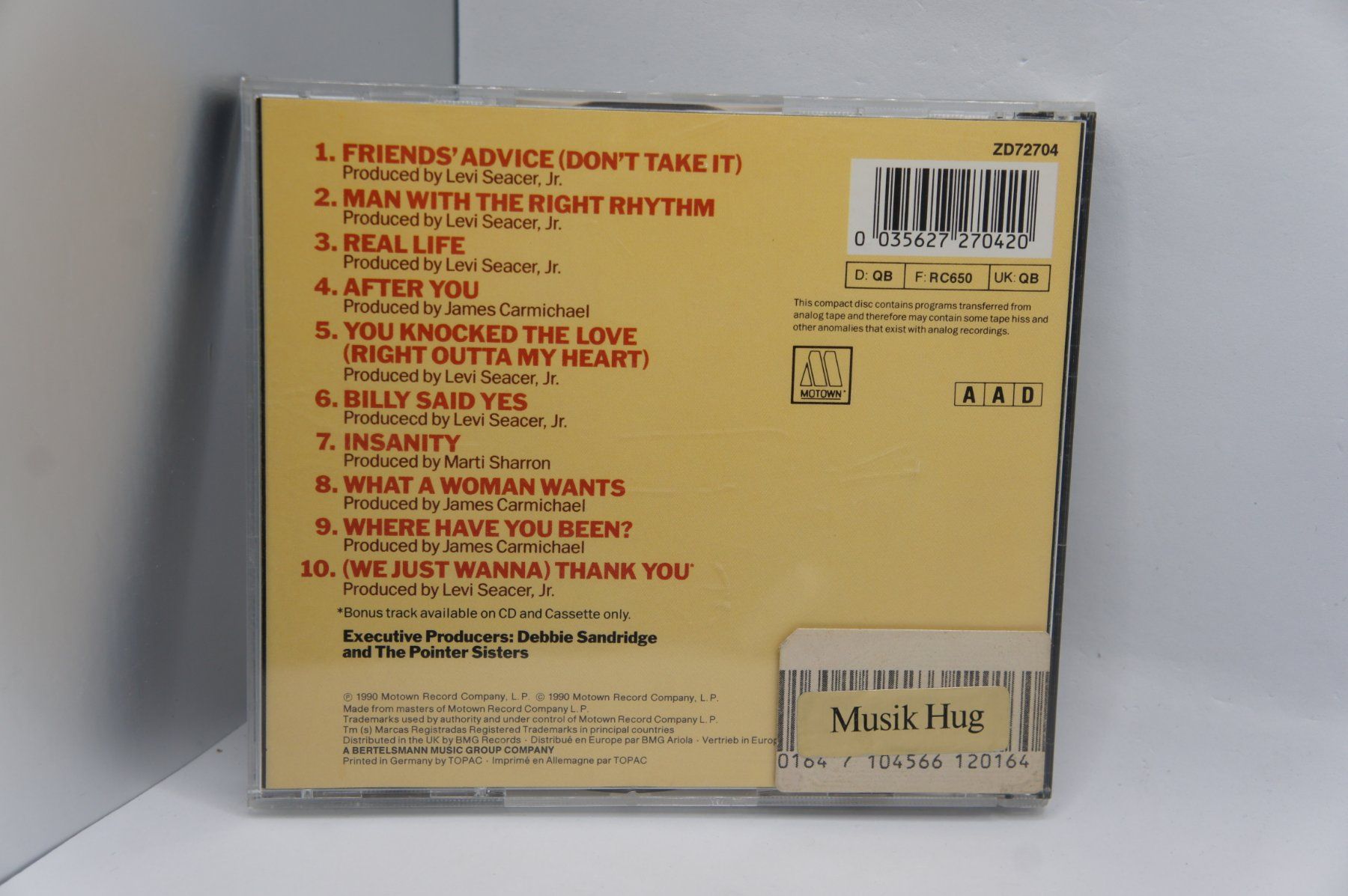 CDs: CD The Pointer Sisters – Right Rhythm – D'occasion à Ernetschwil par luisvonerni 2