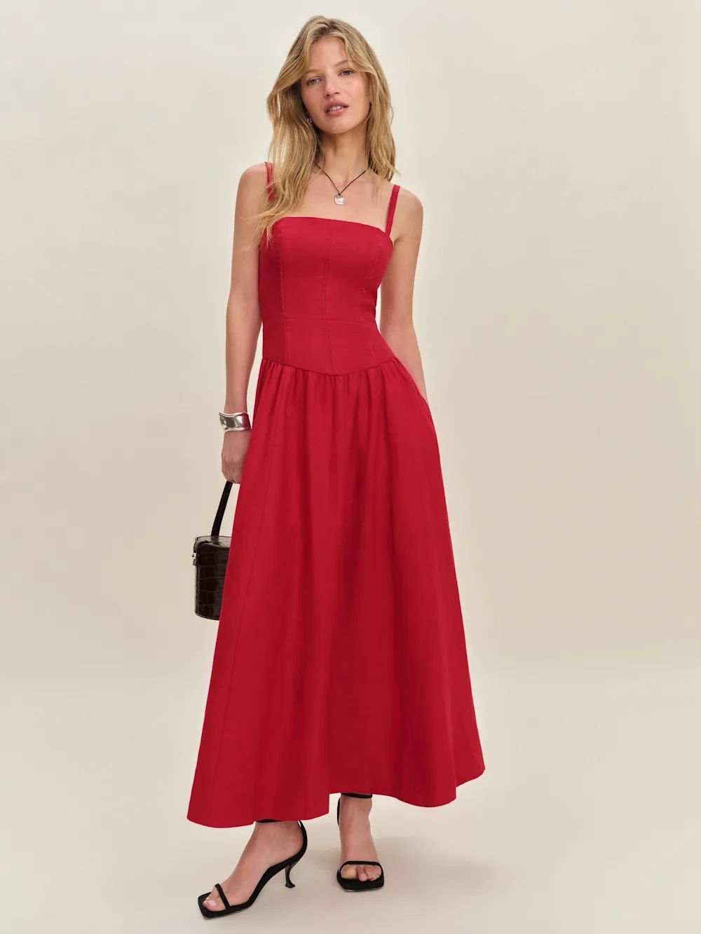 Reformation Kleider: Reformation -  Rotes Katarin Leinen Kleid – Neu und originalverpackt aus Zürich von ChiaraStars