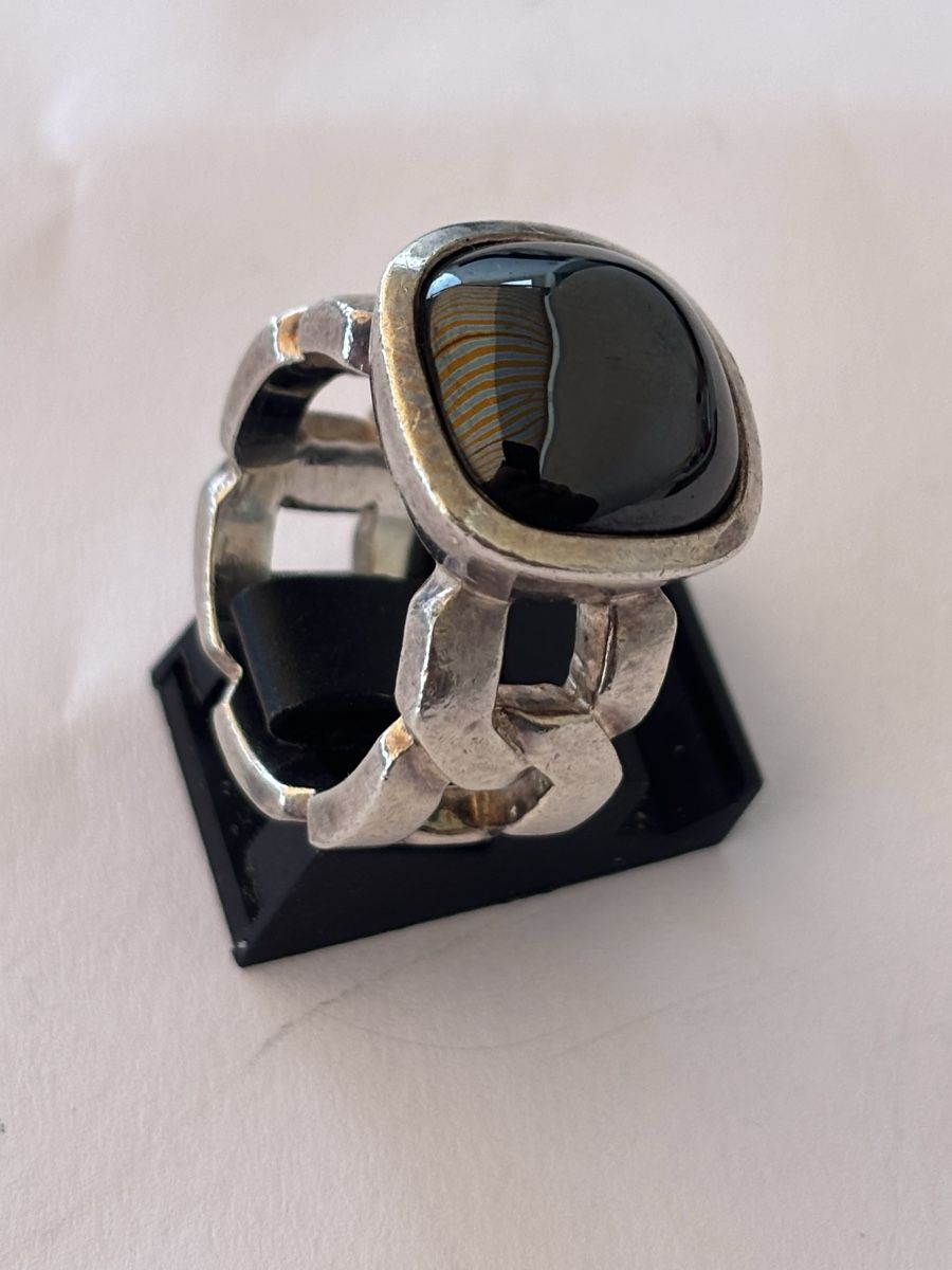 Bagues: Ring Silber 925 /Onix  – D'occasion à Langnau am Albis par flusspflege
