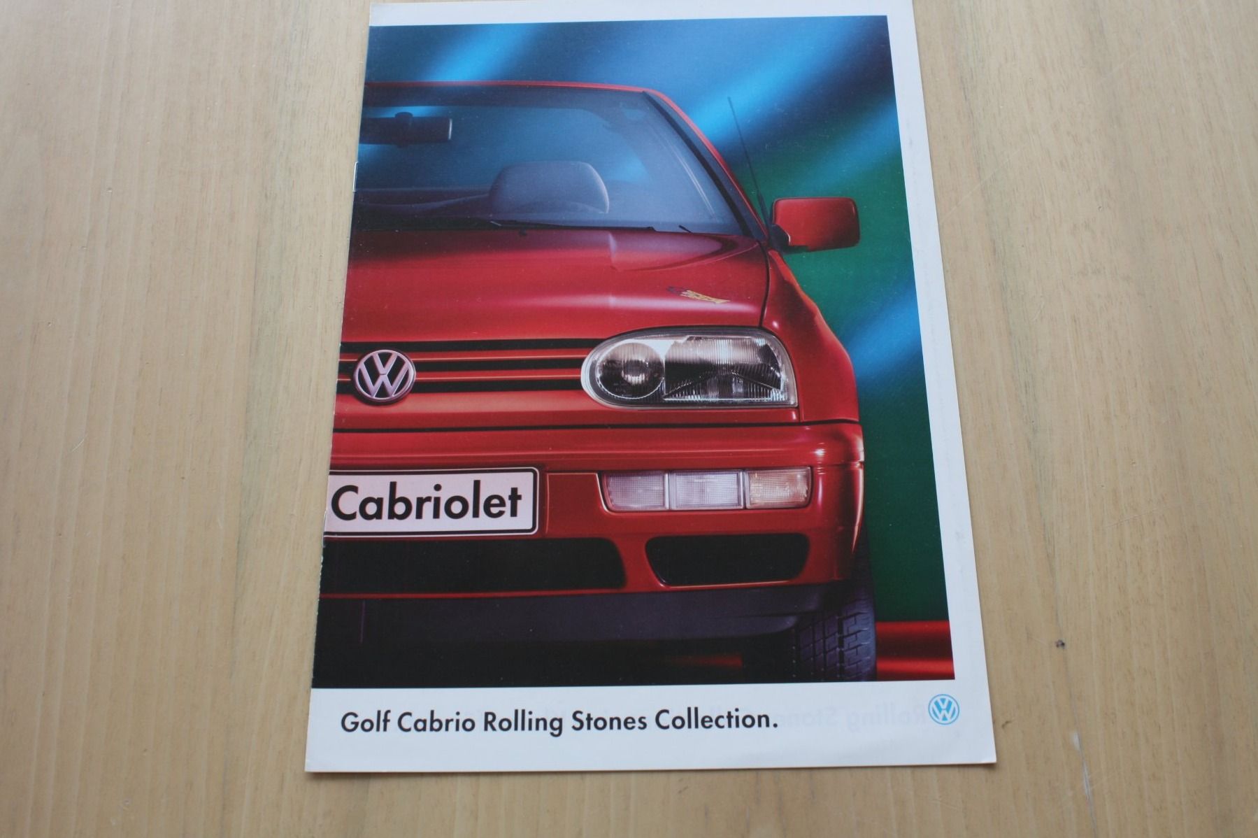 VW Documenti: VW Golf Cabrio " Rolling Stones" Collection Prospekt 4/1995 – Usato da Wikon venduto da erwin400