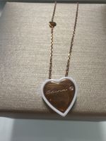 Neu Salvini Collier, Herzanhänger, Roségold 9kt mit Brillant