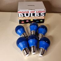 6 x Blaue LED Glühbirnen E27 5W