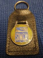 Simca Schlüsselanhänger key fob vintage Metall Leder