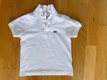 Lacoste Poloshirt White Size 4, 104, as NEW