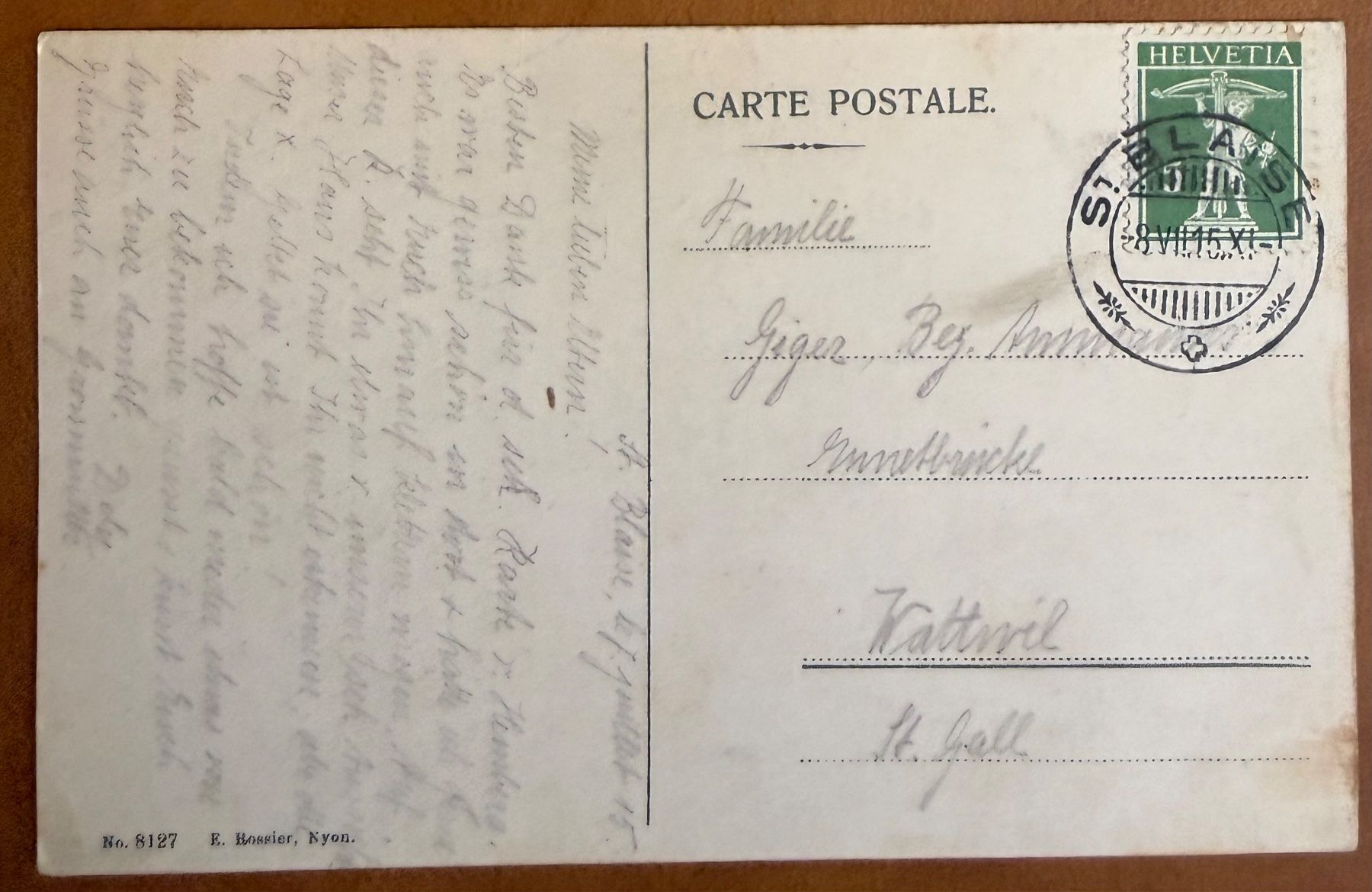 Cartoline postali: St. Blaise - Le Petit Lac 1915 – Usato da Lutry venduto da Ediego 1