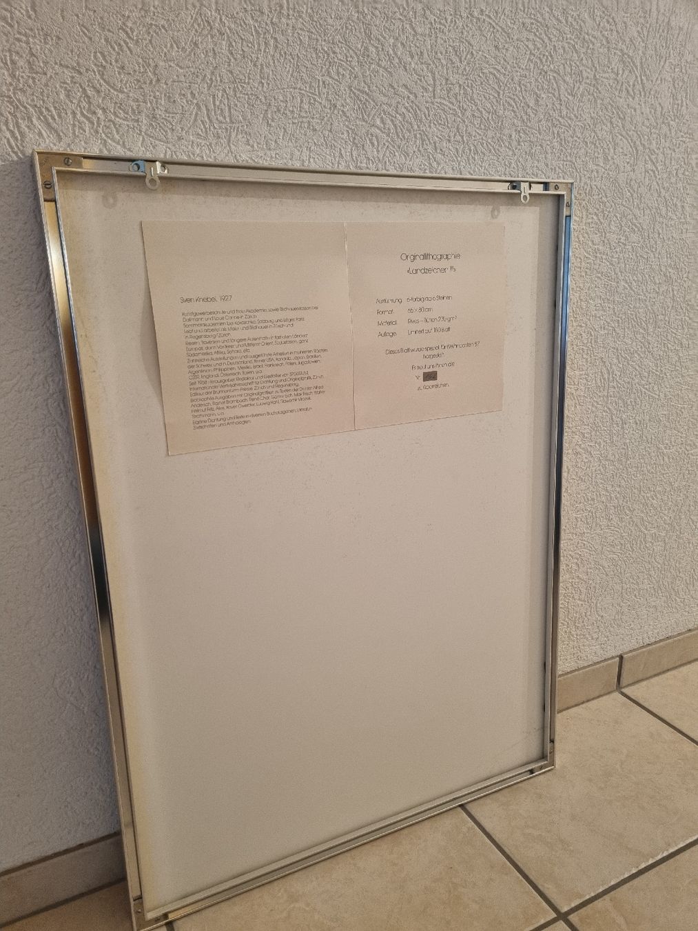 Foto & Immagini: Bild "Landzeichen" gerahmt, limitiert. 65x80 – Usato da Altendorf venduto da evuhler 3