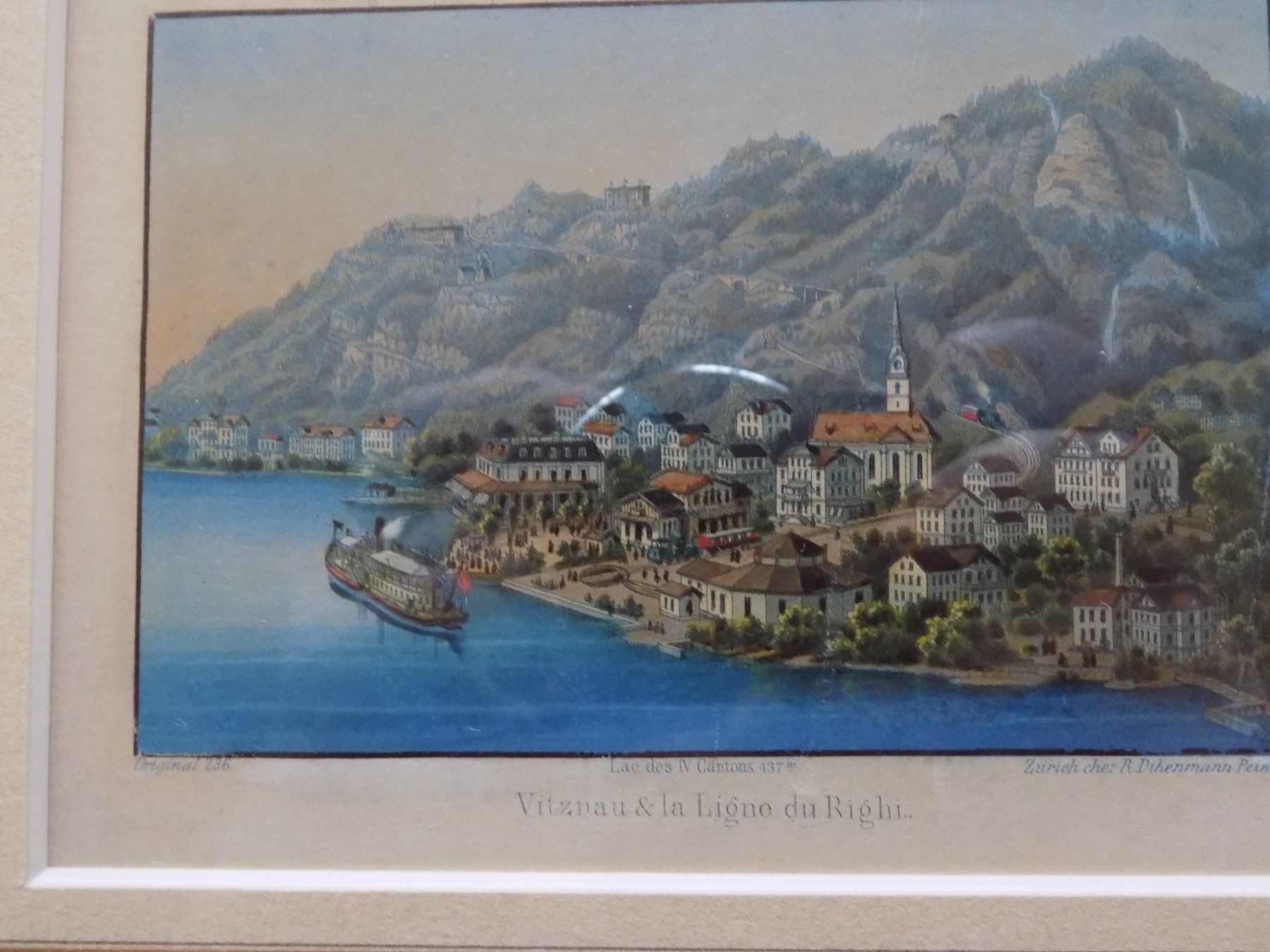 Gravures: Vitznau Rigi Rahmen über Eck vergoldet – D'occasion à Risch par Rischli15 2