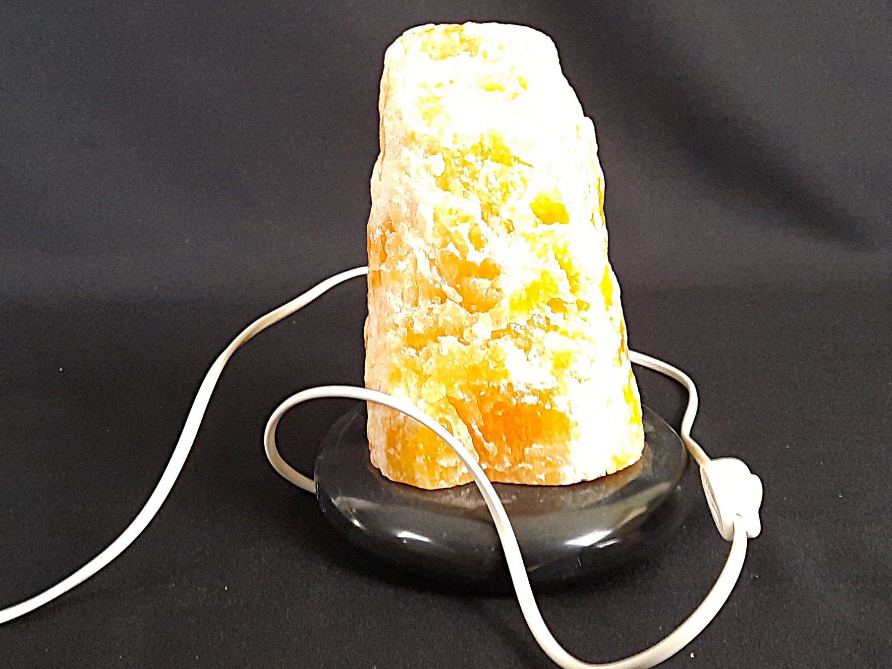 Lampen: Oranger Calcitstein Lampe – Gebraucht aus Beinwil am See von Restwert_Beinwil 3