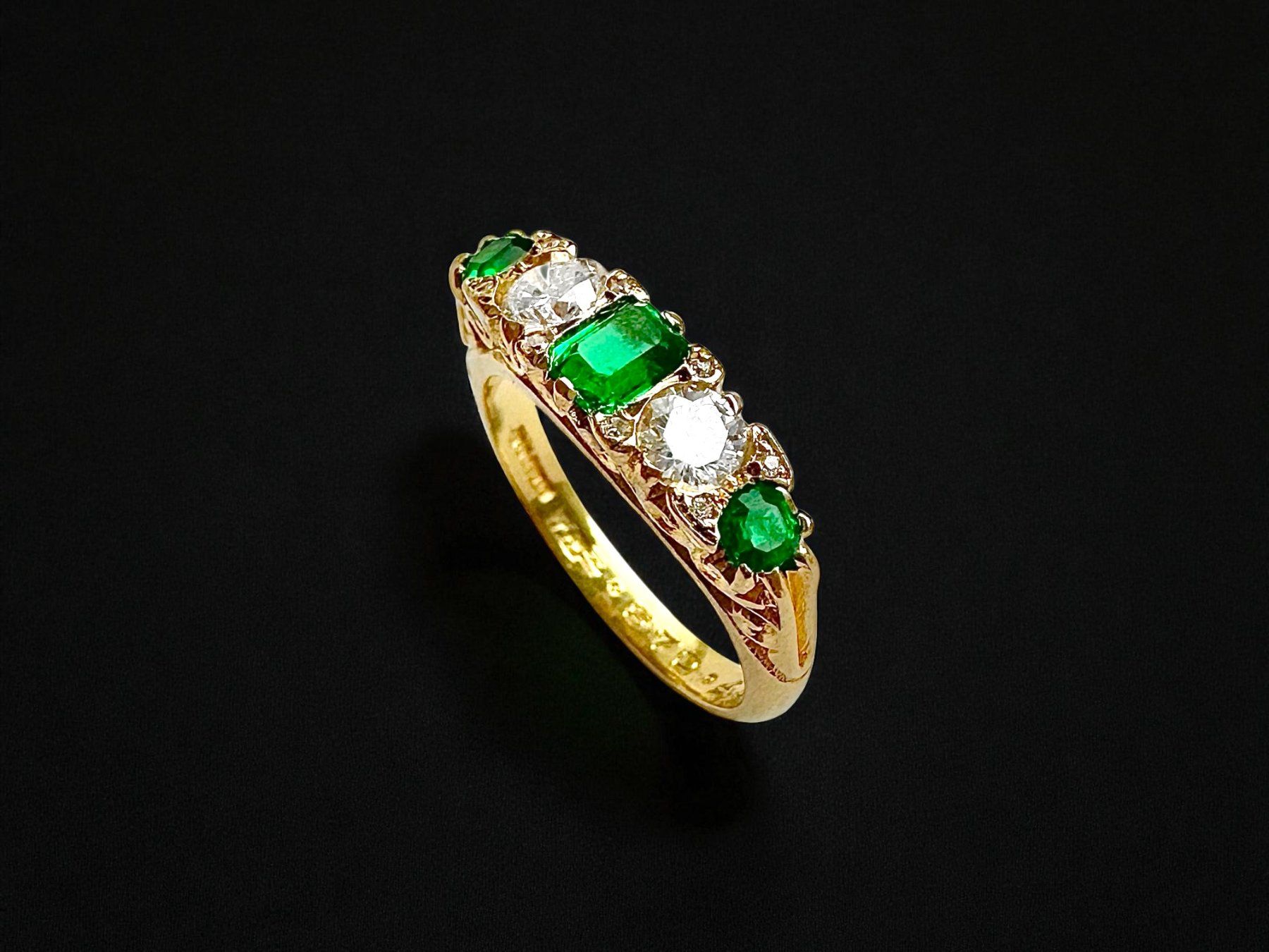 Anelli: MAPPIN & WEBB, London,  Smaragd - Diamant - Ring – Usato da Zuzwil SG venduto da artimmo 2