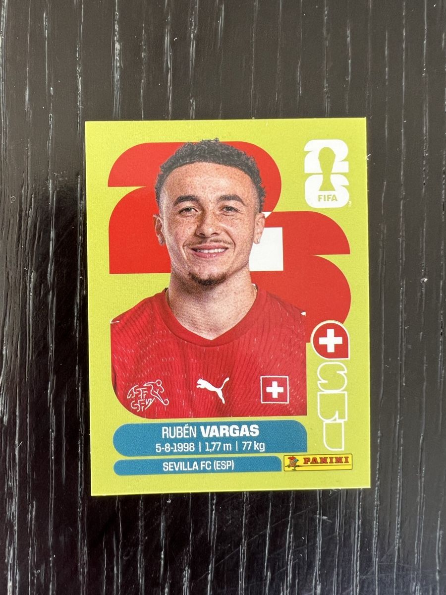 Panini Carte collezionabili: Panini WC 2026 - Ruben Vargas – Nuovo e nell'imballaggio originale da Sainte-Croix venduto da Caramel31
